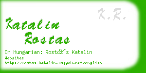 katalin rostas business card